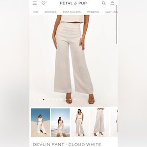 Petal & Pup Cream Wide-Leg Pant